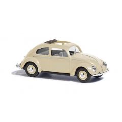 Busch - 1/87 VW KAFER BREZELFENSTER BEIGE STOFFDACH 1952 (7/24) *