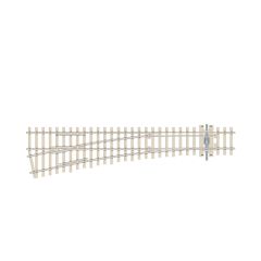 Peco - 1/76 TURNOUT MEDIUM RADIUS CONCRETE L/H 219MM