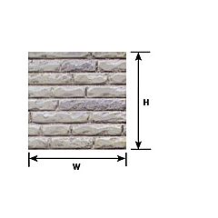 Plastruct - 1/24 SHEET DRESSED STONE/BLOCK BEIGE 0.5x300x175MM 2X PS-85