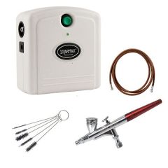 Sparmax - SPARMAX STARTERKIT MINI COMP AIRBRUSH 0,4MM SLANG