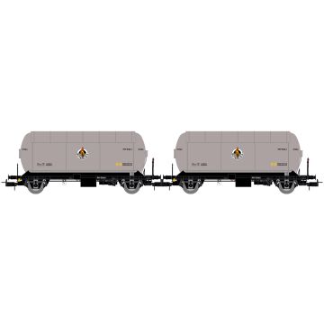 Electrotren - 1/87 RENFE 2-P PR GAS TANK WAGONS BUTANO S/BL III (12/24) *