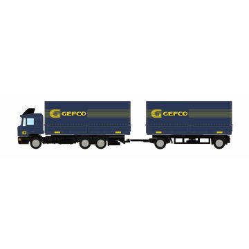 Minis - 1/160 MAN F90 3-ACHS W.PRITSCHEN-HANGERZUG GEFCO (?/23) *