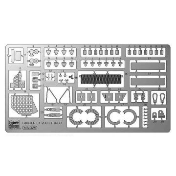 Hasegawa - 1/24 Detail Up Etching Parts Mitsubishi Lancer Ex (1/21) * - HAS620469