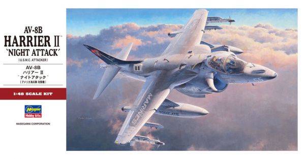航空機・ヘリコプター AV-8B HARRIER II NIGHT ATTACK Hasegawa - 1/48 AV-8B HARRIER II NIGHT ATTACK USMC PT34 (10/24