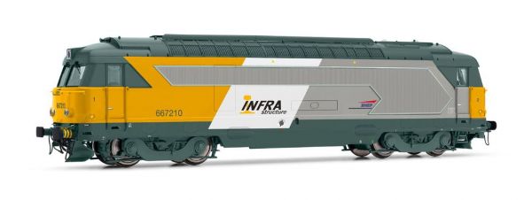 Jouef HJ2448S Locomotive diesel BB 67210, SNCF, livrée jaune/blanche