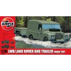 Airfix - 1/76 LWB LAND ROVER (HARD TOP) en TRAILER (08/25) *