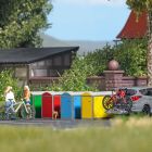 Busch - 1/87 4 FAHRRADBOXEN H0 (1/25) *