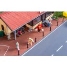 Faller - 1/87 PREMIUM WEGDEKFOLIE KLINKERBESTRATING, ROOD (05/25)*