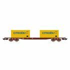 Jouef - Sncf 4-axle Containerw.n S70 2 X 20' Citroen Iv (12/22) *jou-hj6242