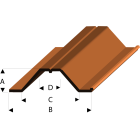 Maquett - 1/22,5 SHEET PILE PROFILE G SCALE / LENGTH 100 CM