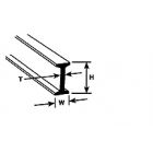 Plastruct - I-BEAM FINELINE STYRENE 4.0x2.0x0.8MM 375MM 6X BFS-5