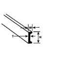 Plastruct - CHANNELS FINELINE STYRENE 4.0x1.4x0.8MM 375MM 6X CFS-5