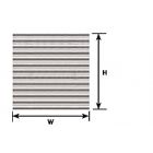 Plastruct - 1/48 SHEET CORRUGATED SIDING GRAY 0.5x300x175MM 2X PS-24