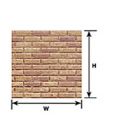 Plastruct - 1/24 SHEET BRICK RED CLAY 0.5x300x175MM 2X PS-90