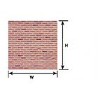 Plastruct - 1/48 SHEET BRICK ROUGH RED CLAY 0.5x300x175MM 2X PS-92