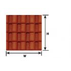 Plastruct - 1/24 SHEET SPANISH TILE RED CLAY 0.5x300x175MM 2X PS-116