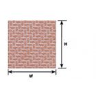 Plastruct - 1/48 SHEET INTERL. PAVING RED 0.5x300x175MM 2X PS-141
