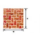 Plastruct - 1/24 SHEET INTERL. PAVING RED 0.5x300x175MM 2X PS-142