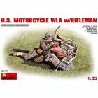 Miniart - U.s.motorcycle Wla With Rifleman (Min35179)