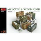 Miniart - Milk Bottles & Wooden Crates (Min35573)