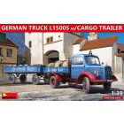 Miniart - 1/35 German Truck L1500s W/cargo Trailer (3/21) *min38023
