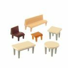 Faller - 7 Tische, 24 Stühle, 12 Bänke
