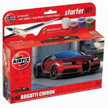 Airfix - 1:43 Small Starter Set New Bugatti Chiron (3/22) *af55005