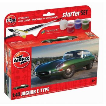 Airfix - 1:43 Small Starter Set Jaguar E-type (4/22) *af55009