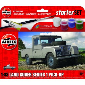 Airfix - 1:43 STARTER SET - LAND ROVER SERIES 1 (9/23) *