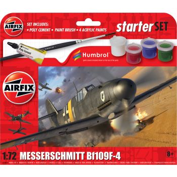 Airfix - 1/72 STARTER SET - MESSERSCHMITT BF109F-4 (4/24) *
