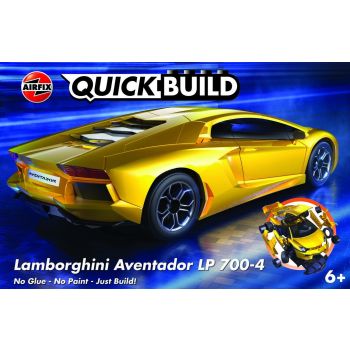 Airfix - QUICKBUILD LAMBORGHINI AVENTADOR - YELLOW (6/23) *