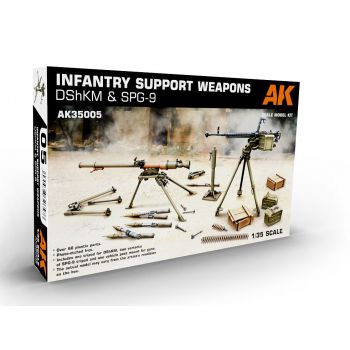 AK Models - 1/35 INFANTRY SUPPORT WEAPON DSHKM en SPG-9