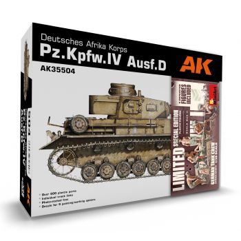 AK Models - 1/35 DEUTSCHES AFRIKA KORPS PZ.KPFW.IV AUSF.D 5 FIG. GERMAN