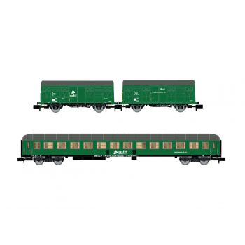 Arnold - ADIF 3-P 2 X J2 WAGON + SSV-500 COACH GREEN VI (6/23) *