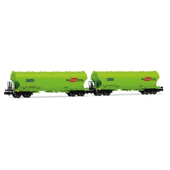 Arnold - 1/160 GATX, 2-UNIT SILO, NEON-GROEN RAIL CARGO (05/25)*