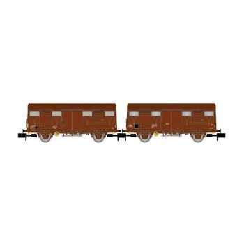 Arnold - 1/160 SNCF GS WAGONS 2U, BROWN, 1 RED TL, IV