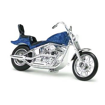 Busch - 1/87 US-MOTORRAD BLAU METALLIC (4/24) *