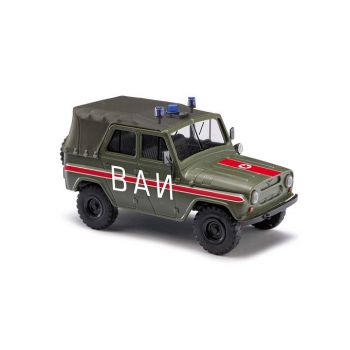 Busch - 1/87 UAZ 469 WAI MILITAR-VERKEHRSINSPEK. 1972 (7/24) *