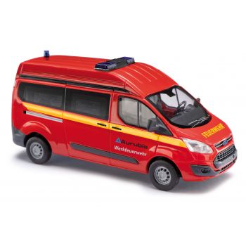 Busch - 1/87 FORD TRANSIT CUSTOM FEUERWEHR AURUBIS 2012 (4/24) *