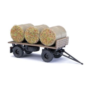 Busch - 1/87 IFA HW 60 ANHANGER MIT STROHBALLEN 198