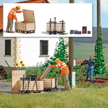 Busch - 1/45 Gleisbauarbeiter Epoche 5 0 (5/22) *bu010703