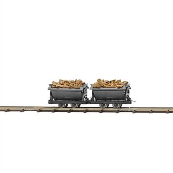 Busch - 1/87 2 LOREN MIT SPALTHOLZ H0