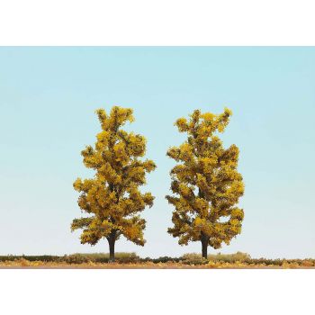Busch - 2 LAUBBAUME 150 MM HERBSTGELB H0