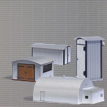 Busch - 1/87 MIKROWELLPAPPE SILBER