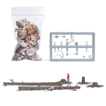 Busch - 1/87 A-SET: SPIELEN AM WALDBACH H0 (1/25) *
