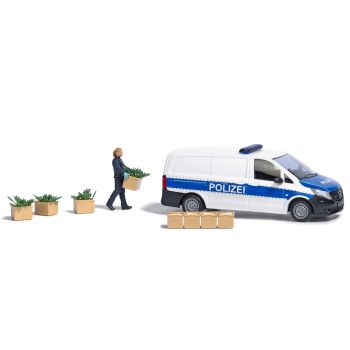 Busch - 1/87 A-SET: HANF-RAZZIA H0 (1/25) *