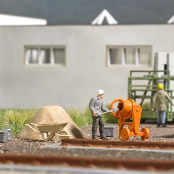 Busch - 1/87 ACTION SET: BETON MISCHEN H0