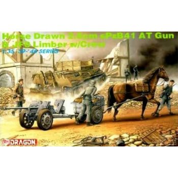 Dragon - 1/35 HORSE-DRAWN 2.8CM SPZB41 AT GUN en IF8 LIMBER (3/24) *