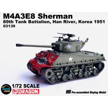 Dragon - 1/72 M4a3e8 Sherman Tiger Face 89th Tank Korea 1951 (9/22) * - Dra63139