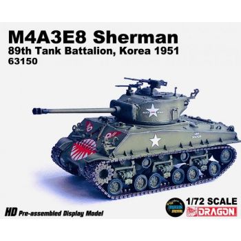 Dragon - 1/72 M4a3e8 Sherman Tiger Face 89th Tank Korea 1951 (9/22) * - Dra63150